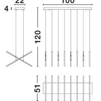 Pendul LED ELETTRA Nova Luce 5W 3000K IP20 negru Pendul LED ELETTRA Nova Luce 5W 3000K IP20 negru
