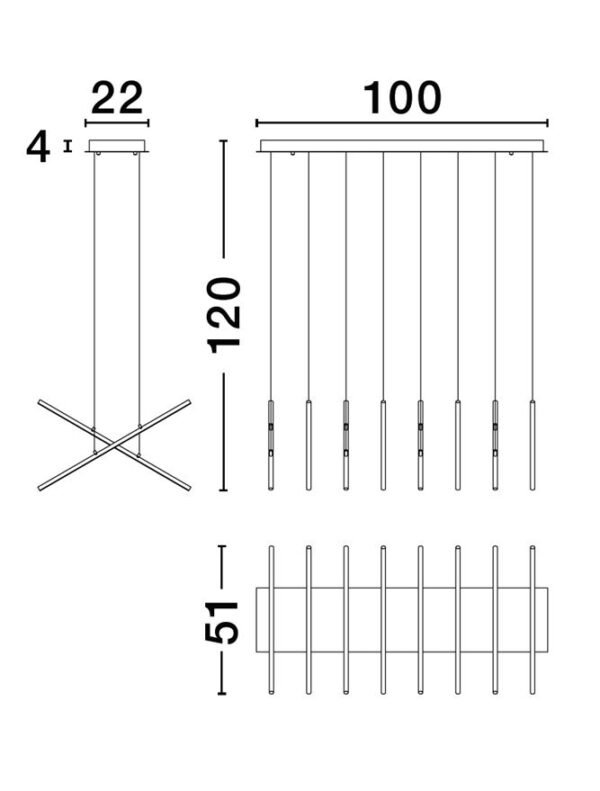 Pendul LED ELETTRA Nova Luce 5W 3000K IP20 negru Pendul LED ELETTRA Nova Luce 5W 3000K IP20 negru