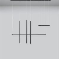 Lustră suspendată ELETTRA Nova Luce LED 20W 3000K IP20 negru Lustră suspendată ELETTRA Nova Luce LED 20W 3000K IP20 negru