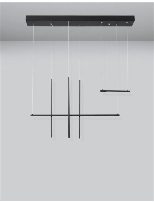 Lustră suspendată ELETTRA Nova Luce LED 20W 3000K IP20 negru Lustră suspendată ELETTRA Nova Luce LED 20W 3000K IP20 negru