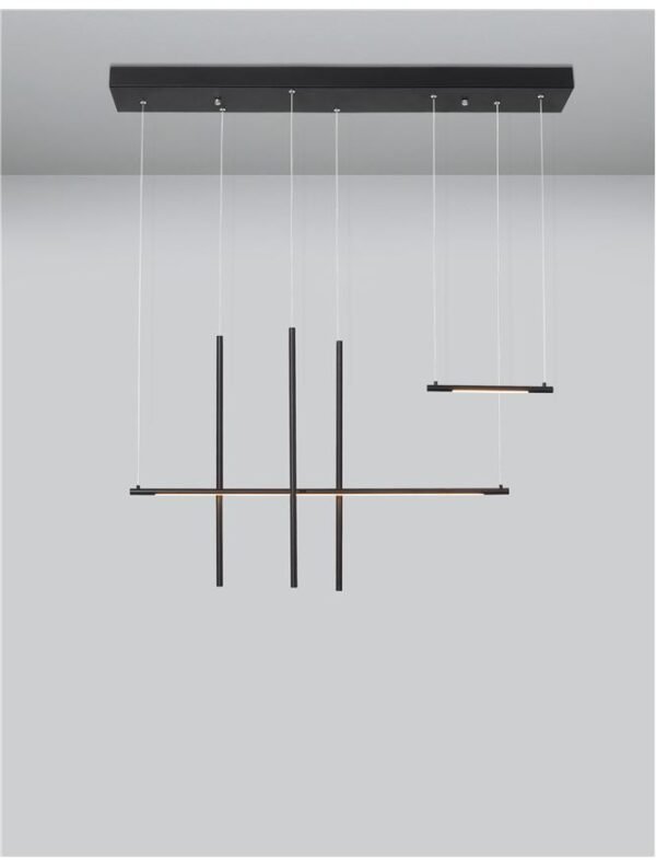 Lustră suspendată ELETTRA Nova Luce LED 20W 3000K IP20 negru Lustră suspendată ELETTRA Nova Luce LED 20W 3000K IP20 negru