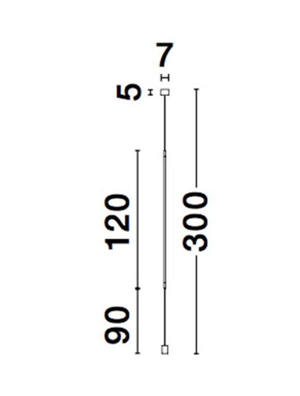 9088106_7 Pendul prins în podea ELETTRA Nova Luce LED 20W 3000K IP20 alamă