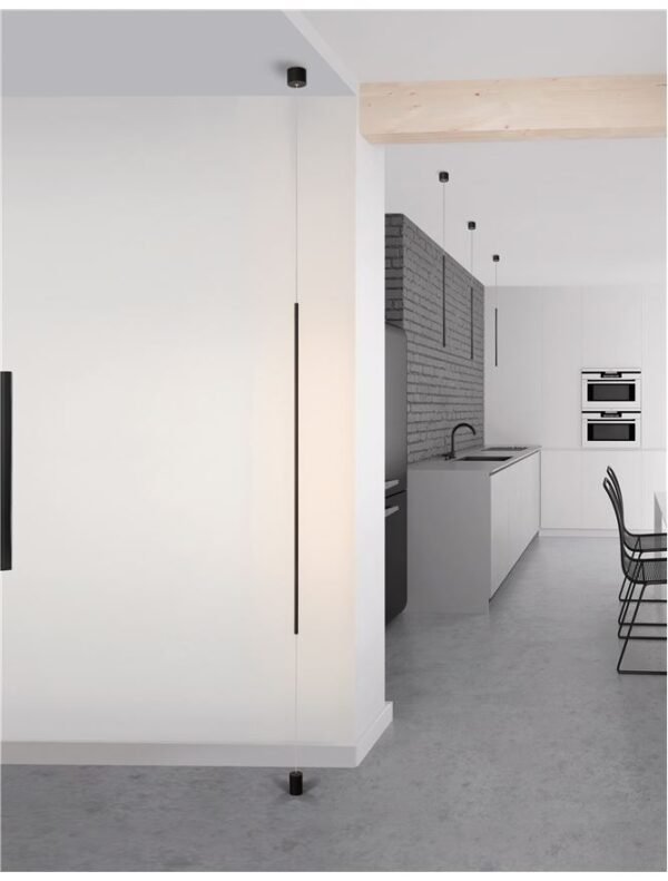Pendul prins și în podea ELETTRA Nova Luce LED 20W 3000K IP20 negru Pendul prins și în podea ELETTRA Nova Luce LED 20W 3000K IP20 negru