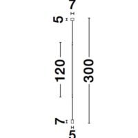 9088109_9 Pendul prins și în podea ELETTRA Nova Luce LED 20W 3000K IP20 negru