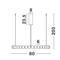 Lustră cu globuri PERLA Nova Luce LED 72W 3000K IP20 dimabilă crom Lustră cu globuri PERLA Nova Luce LED 72W 3000K IP20 dimabilă crom