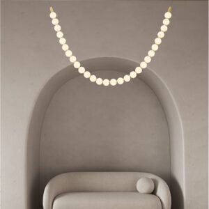 Lustră suspendată cu globuri PERLA Nova Luce LED 48W 3000K IP20 dimabilă auriu