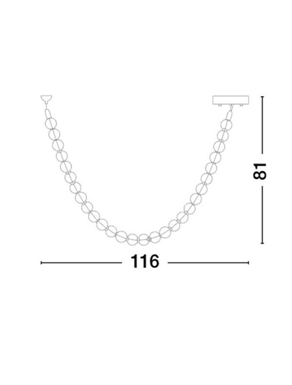 9186955_6 Lustră suspendată cu globuri PERLA Nova Luce LED 48W 3000K IP20 dimabilă auriu