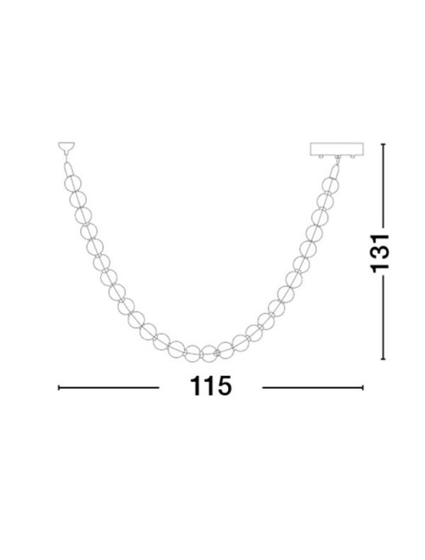 9186956_6 Lustră LED suspendată cu globuri PERLA Nova Luce 69W 3000K IP20 dimabilă
