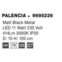 9695226_11 Pendul modern negru PALENCIA Nova Luce LED 11W 3000K IP20