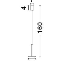 Pendul gri (nichel) PALENCIA Nova Luce LED 11W 3000K IP20 Pendul gri (nichel) PALENCIA Nova Luce LED 11W 3000K IP20