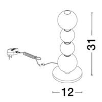 Lampă de masă cu globuri PERLA Nova Luce LED 10W 3000K IP20 dimabilă Lampă de masă cu globuri PERLA Nova Luce LED 10W 3000K IP20 dimabilă