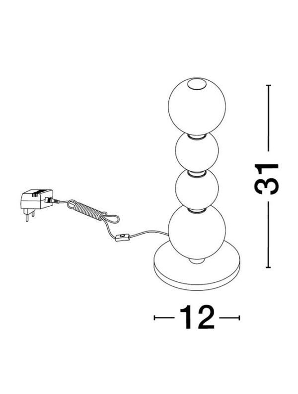 Lampă de masă cu globuri PERLA Nova Luce LED 10W 3000K IP20 dimabilă Lampă de masă cu globuri PERLA Nova Luce LED 10W 3000K IP20 dimabilă