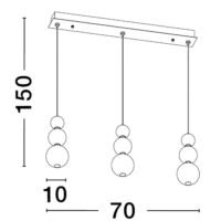 9695243_4 Pendul LED cu globuri PERLA Nova Luce 24W 3000K IP20 dimabil