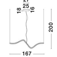 Lustră suspendată cu globuri PERLA Nova Luce LED 98W 3000K IP20 dimabil cu telecomandă inclusă