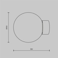 Aplică aurie cu glob alb Maytoni Basic Form E14x1 40W D150 5 Aplică aurie cu glob alb Maytoni Basic Form E14x1 40W D150