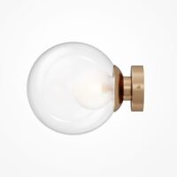 Aplică aurie cu glob transparent Maytoni Basic Form G9x1 20W D20 3 Aplică aurie cu glob transparent Maytoni Basic Form G9x1 20W D20