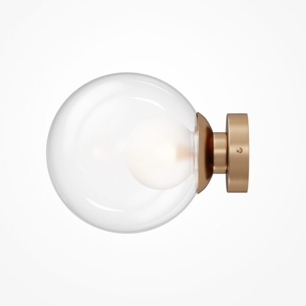 Aplică aurie cu glob transparent Maytoni Basic Form G9x1 20W D20 3 Aplică aurie cu glob transparent Maytoni Basic Form G9x1 20W D20