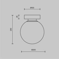 Aplică neagră cu glob Maytoni Basic Form E14x1 40W D20 2 Aplică neagră cu glob Maytoni Basic Form E14x1 40W D20