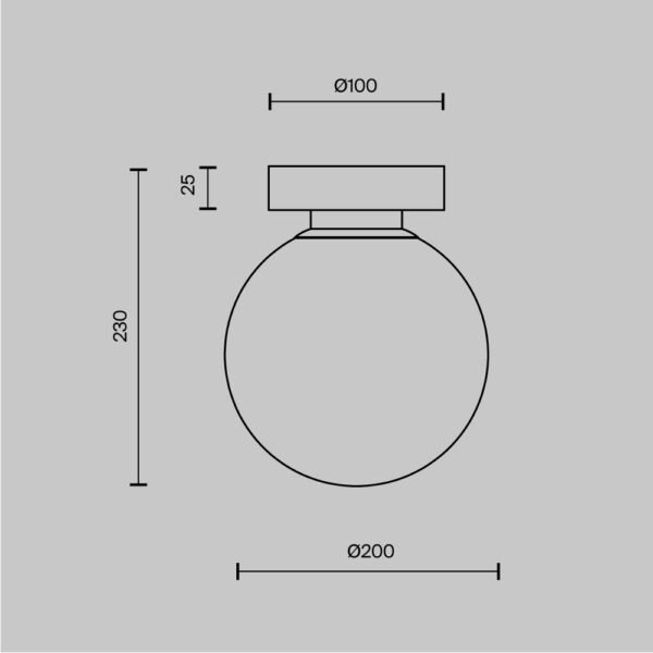 Aplică neagră cu glob Maytoni Basic Form E14x1 40W D20 2 Aplică neagră cu glob Maytoni Basic Form E14x1 40W D20