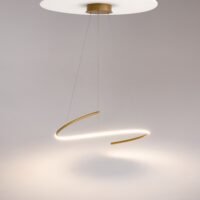 Lustră LED Maytoni Curve 31W 2600K-3500K auriu alama 2 Lustră LED Maytoni Curve 31W 2600K-3500K auriu alama