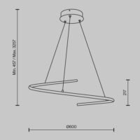 Lustră LED Maytoni Curve 31W 2600K-3500K auriu alama 6 Lustră LED Maytoni Curve 31W 2600K-3500K auriu alama