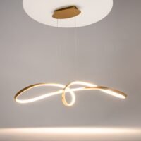 Lustră living Maytoni Curve LED 42W 4000K auriu alamă 2 Lustră living Maytoni Curve LED 42W 4000K auriu alamă