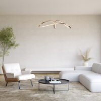 Lustră living Maytoni Curve LED 42W 4000K auriu alamă 8 Lustră living Maytoni Curve LED 42W 4000K auriu alamă