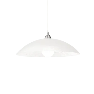 Pendul alb sablat cu decorațiuni realizate prin serigrafie LANA Ideal Lux E27 60W