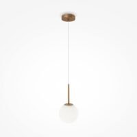 Pendul auriu cu glob alb Maytoni Basic Form E14x1 40W D150 1 Pendul auriu cu glob alb Maytoni Basic Form E14x1 40W D150