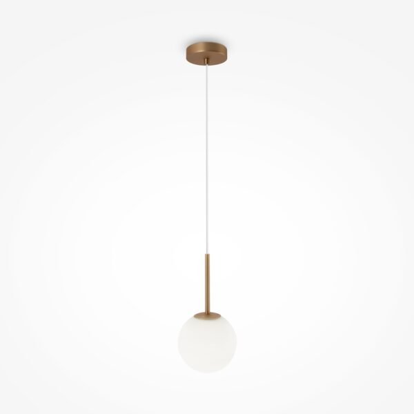 Pendul auriu cu glob alb Maytoni Basic Form E14x1 40W D150 1 Pendul auriu cu glob alb Maytoni Basic Form E14x1 40W D150