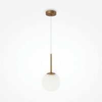 Pendul auriu cu glob alb Maytoni Basic Form E14x1 40W D180 1 Pendul auriu cu glob alb Maytoni Basic Form E14x1 40W D180