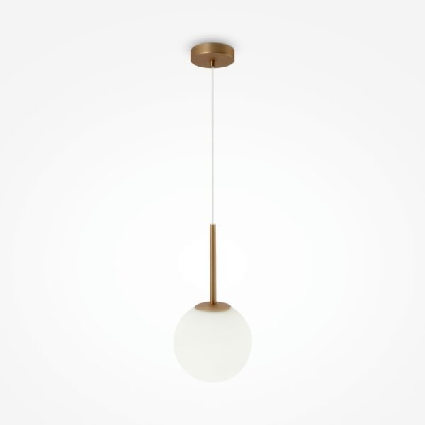 Pendul auriu cu glob alb Maytoni Basic Form E14x1 40W D180 1 Pendul auriu cu glob alb Maytoni Basic Form E14x1 40W D180
