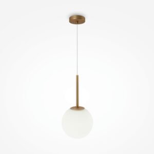 Pendul auriu cu glob alb Maytoni Basic Form E14x1 40W D200 1 Pendul auriu cu glob alb Maytoni Basic Form E14x1 40W D200