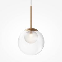 Pendul auriu cu glob transparent Maytoni Basic Form G9x1 20W