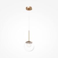 Pendul auriu cu glob transparent Maytoni Basic Form G9x1 20W D15 1 Pendul auriu cu glob transparent Maytoni Basic Form G9x1 20W D15