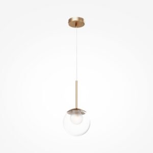 Pendul auriu cu glob transparent Maytoni Basic Form G9x1 20W D15 1 Pendul auriu cu glob transparent Maytoni Basic Form G9x1 20W D15