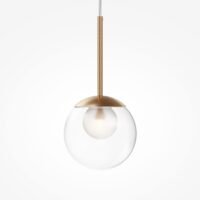 Pendul auriu cu glob transparent Maytoni Basic Form G9x1 20W D15 3 Pendul auriu cu glob transparent Maytoni Basic Form G9x1 20W D15