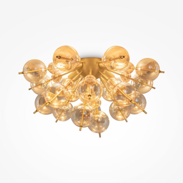 plafoniera maytoni bolla 1 Plafonieră cu globuri Maytoni Bolla E27x4 60W IP20 alamă-chihlimbar
