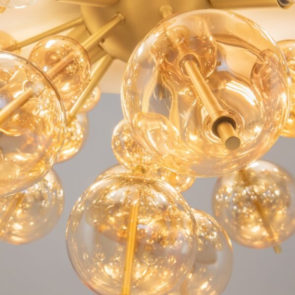 plafoniera maytoni bolla 4 Plafonieră cu globuri Maytoni Bolla E27x4 60W IP20 alamă-chihlimbar