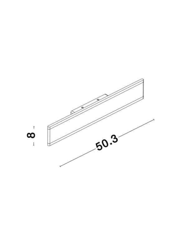 Aplică perete Nova Luce LINE LED 2x8W 3000k IP20 alb