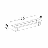 Aplică rotativă Nova Luce LINE LED 20W 3000K IP20 alb