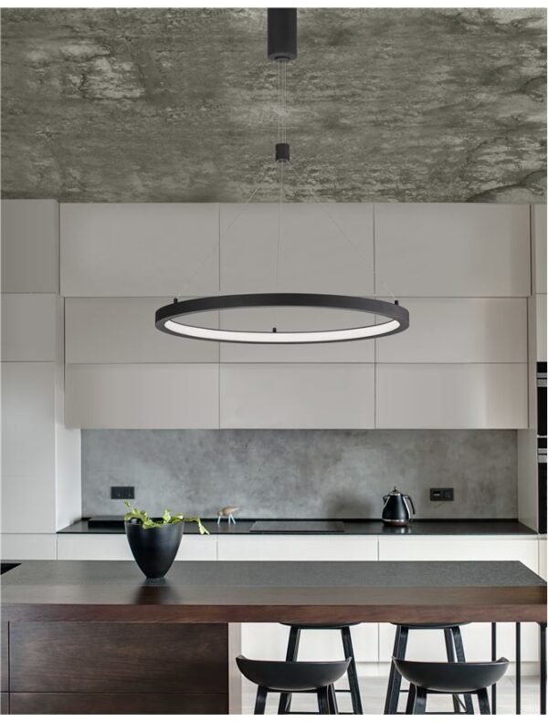 Lustră LED EMPATIA Nova Luce 35W cu lumină caldă 3000k negru