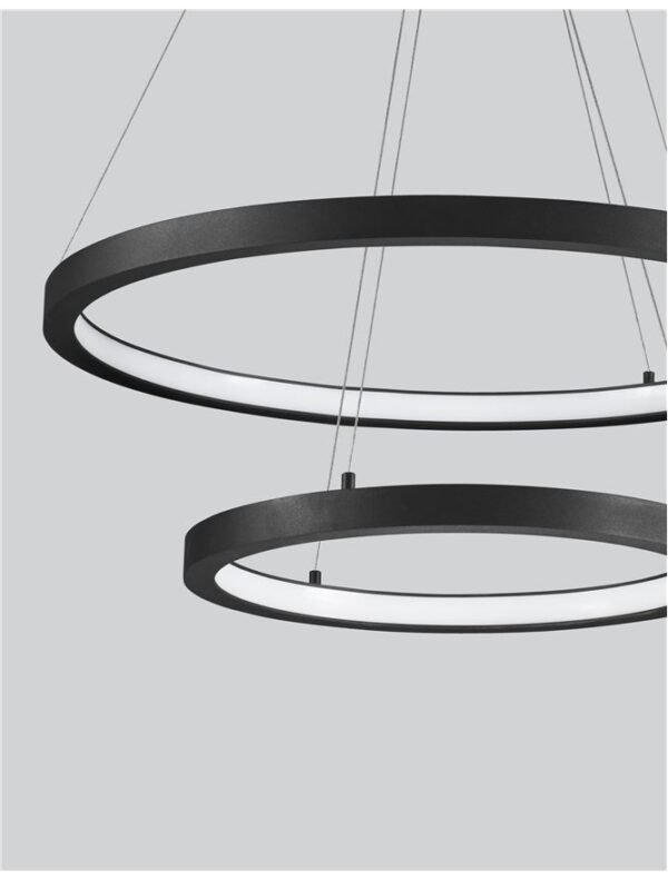 Lustră neagră EMPATIA Nova Luce LED 60W 3000K dimabilă