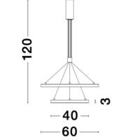 Lustră neagră EMPATIA Nova Luce LED 60W 3000K dimabilă