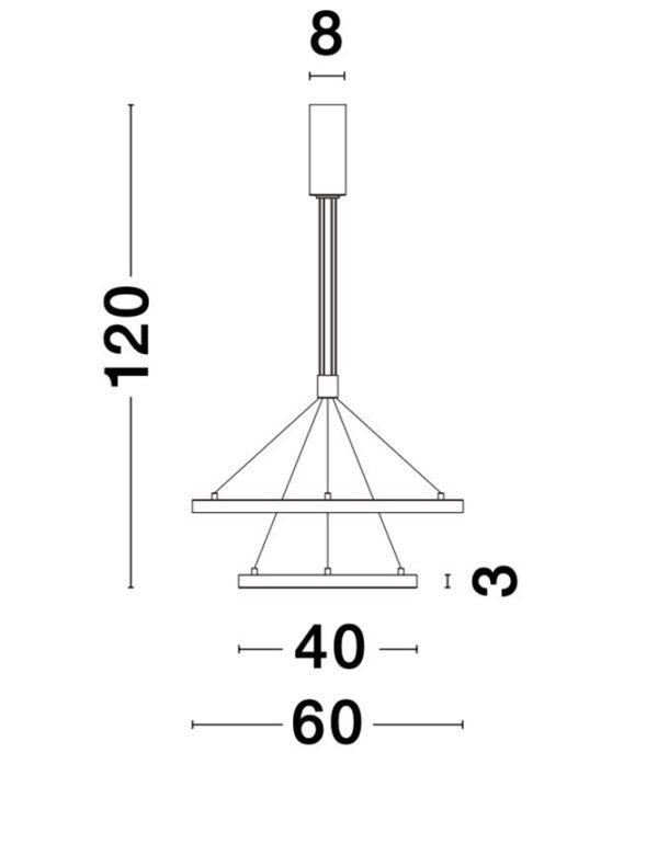 Lustră neagră EMPATIA Nova Luce LED 60W 3000K dimabilă