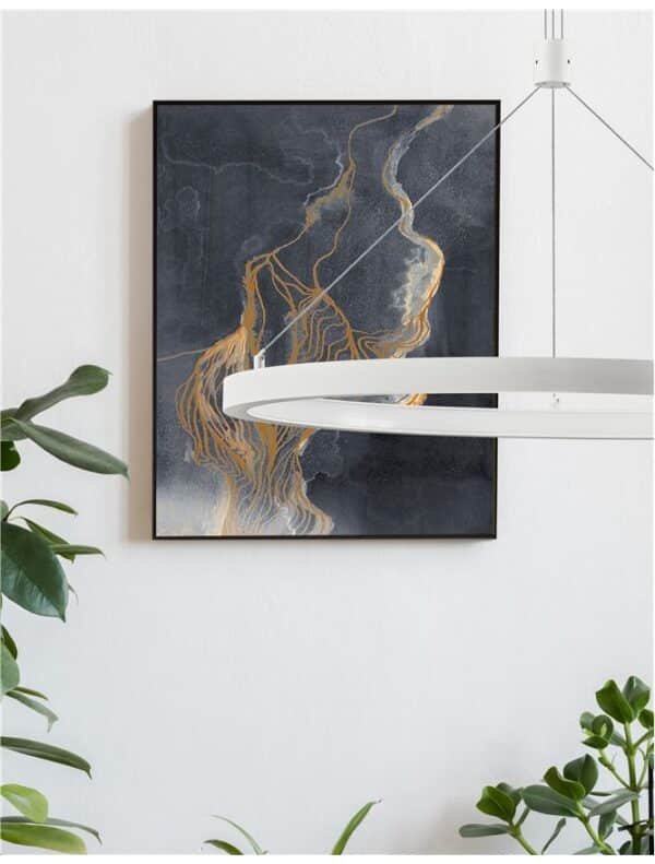 Lustră albă EMPATIA Nova Luce LED 35W cu lumină caldă 3000k dimabilă