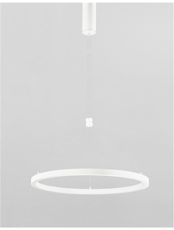 Lustră albă EMPATIA Nova Luce LED 35W cu lumină caldă 3000k dimabilă