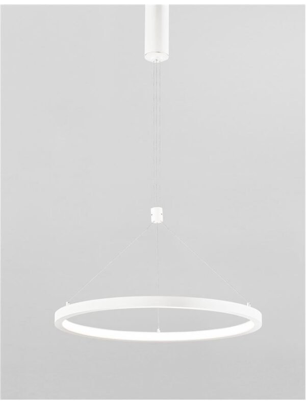 Lustră albă EMPATIA Nova Luce LED 35W cu lumină caldă 3000k dimabilă