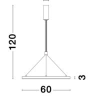 Lustră albă EMPATIA Nova Luce LED 35W cu lumină caldă 3000k dimabilă