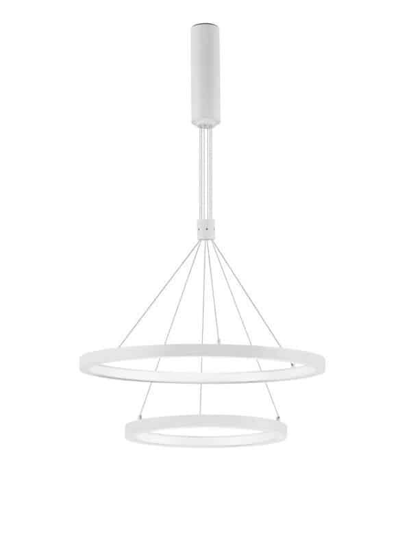 Lustră LED suspendată EMPATIA Nova Luce LED 60W cu lumină caldă 3000K dimabilă alb